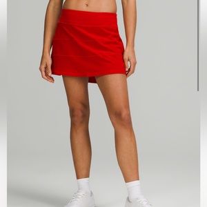 Lululemon Pace Rival Mid-Rise Skirt *Long in Dark Red